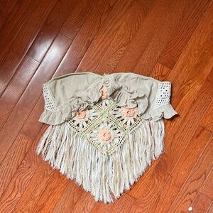 NWT Free People Crochet Strapless Top